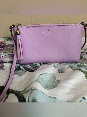 NWOT Kate Spade Lavender Leather Crossbody Bag